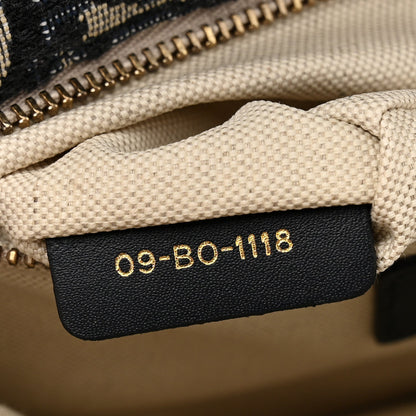 Christian Dior Canvas Leather Women's DiorAddict Flap Bag Navy Blue