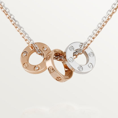 18K Gold Diamonds Cartier Love Necklace