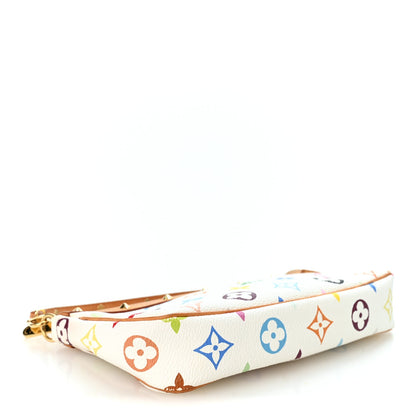 Louis Vuitton Monogram Multicolor Pochette Accessories White