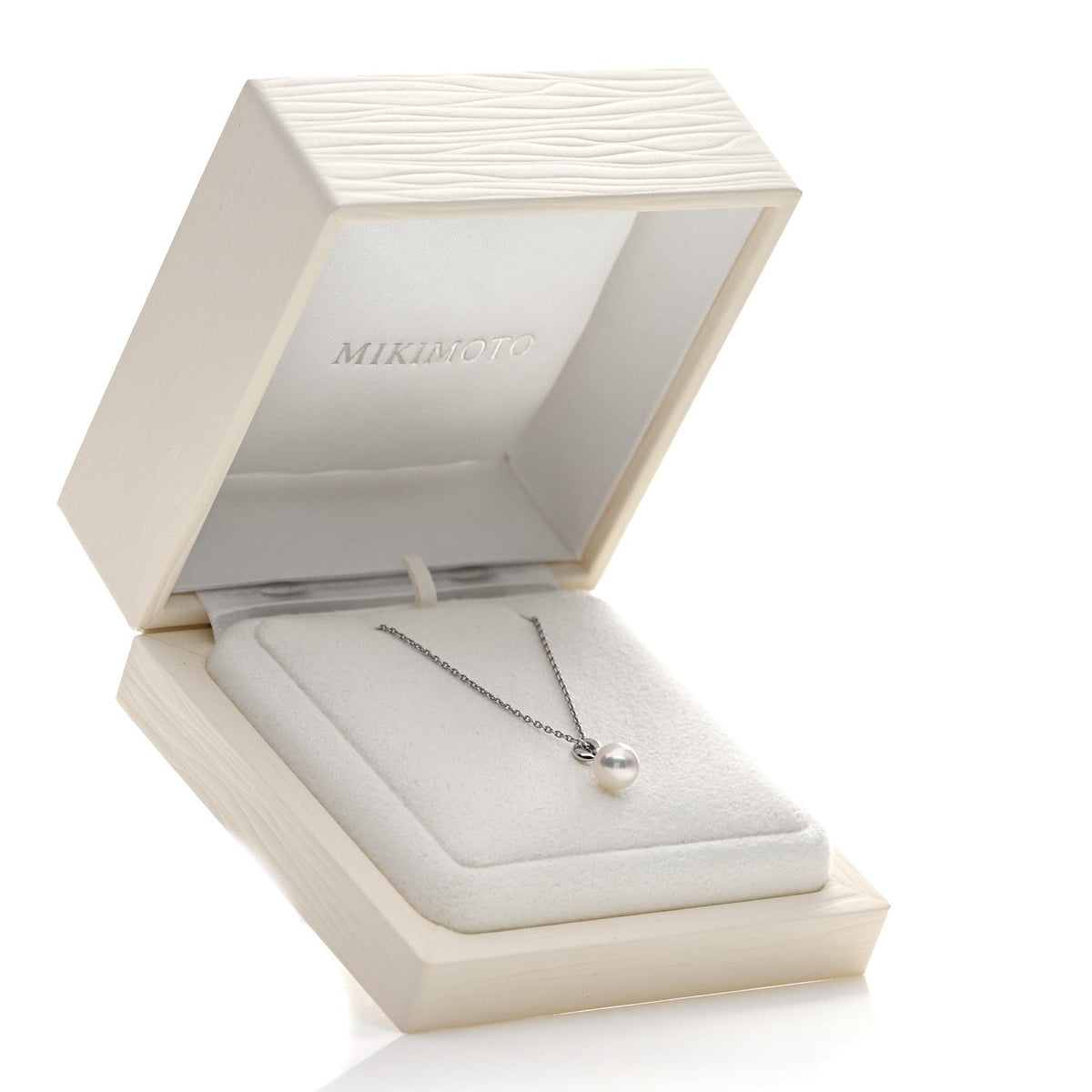 Mikimoto 18K White Gold Akoya Cultured Pearl 6.5-7mm Pendant Necklace