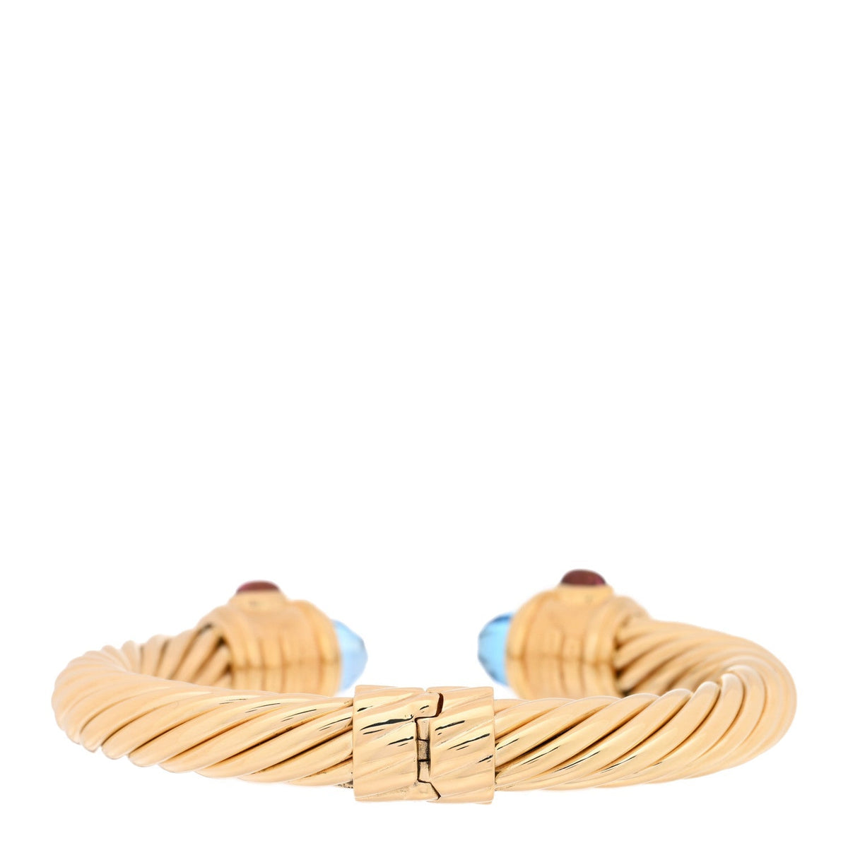 David Yurman 18K Yellow Gold Gemstone 10mm Renaissance Cable Bracelet
