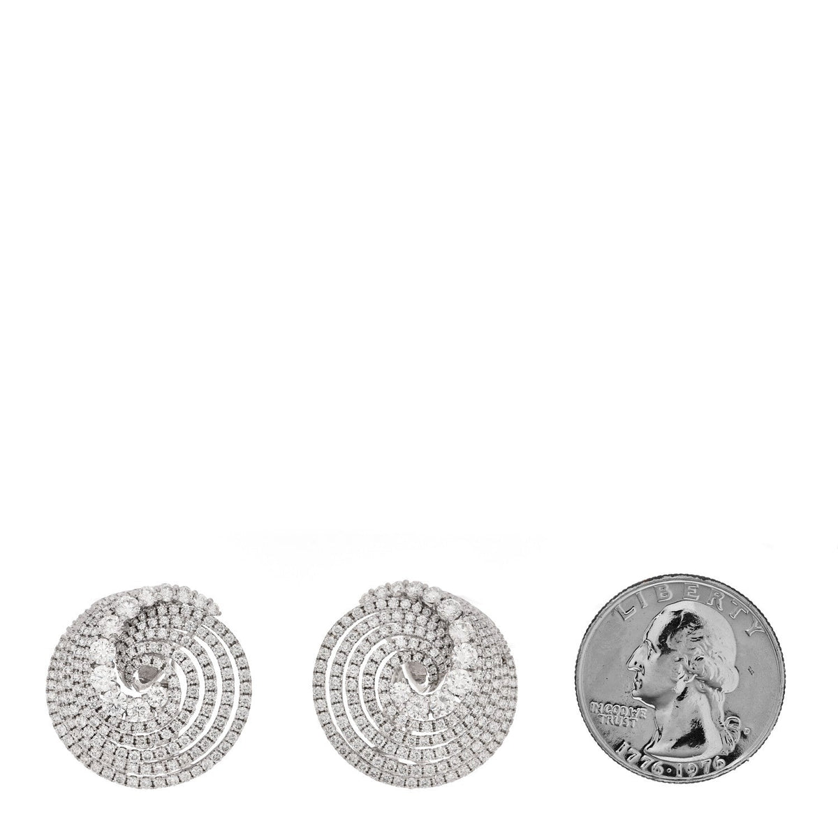 Parker & West by FASHIONPHILE18K White Gold Diamond 4.36ctw Swirl Earrings