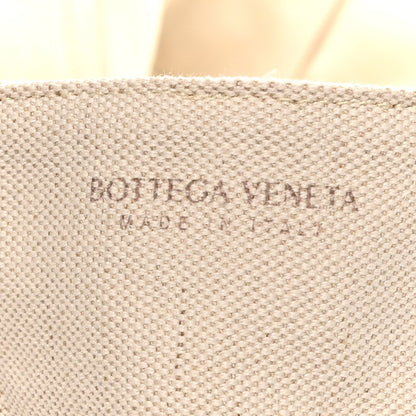Bottega Veneta Canvas Maxi Intrecciato Large Arco Tote Beige Black