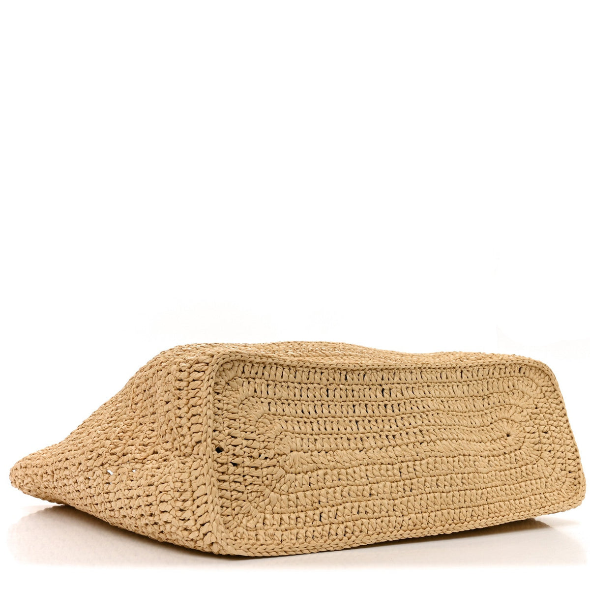 Saint Laurent Raffia Rive Gauche Tote Natural