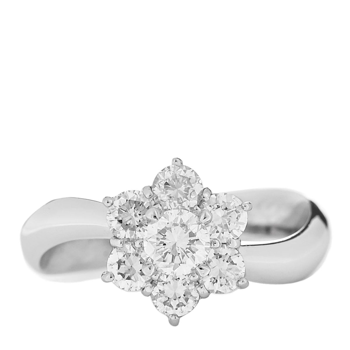Parker & West by FASHIONPHILEPlatinum Diamond 1.02ctw Flower Ring 54 7