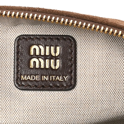 Miu Miu Suede Pouch Cacao