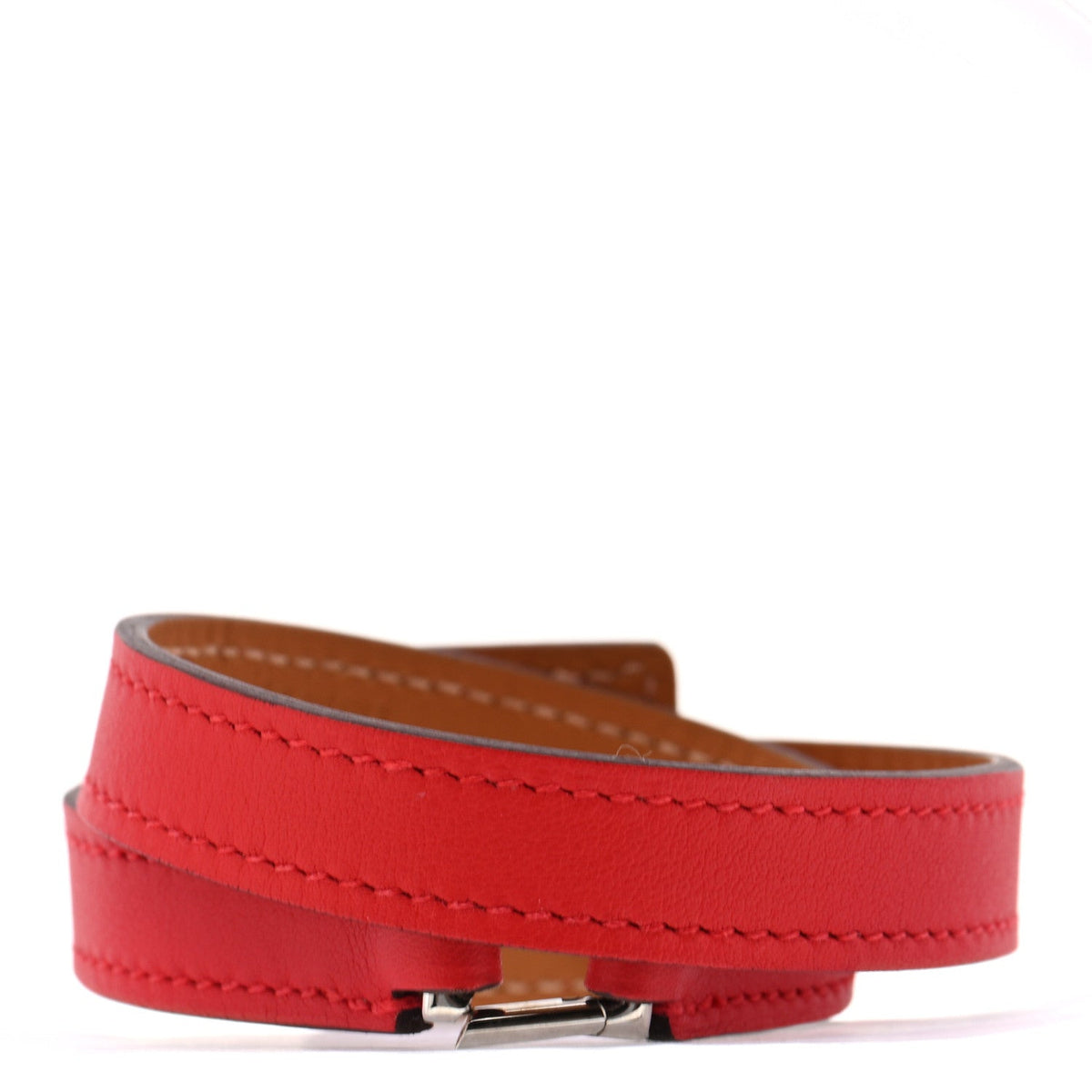 Hermes Swift Calfskin O'Kelly Double Tour Bracelet Red