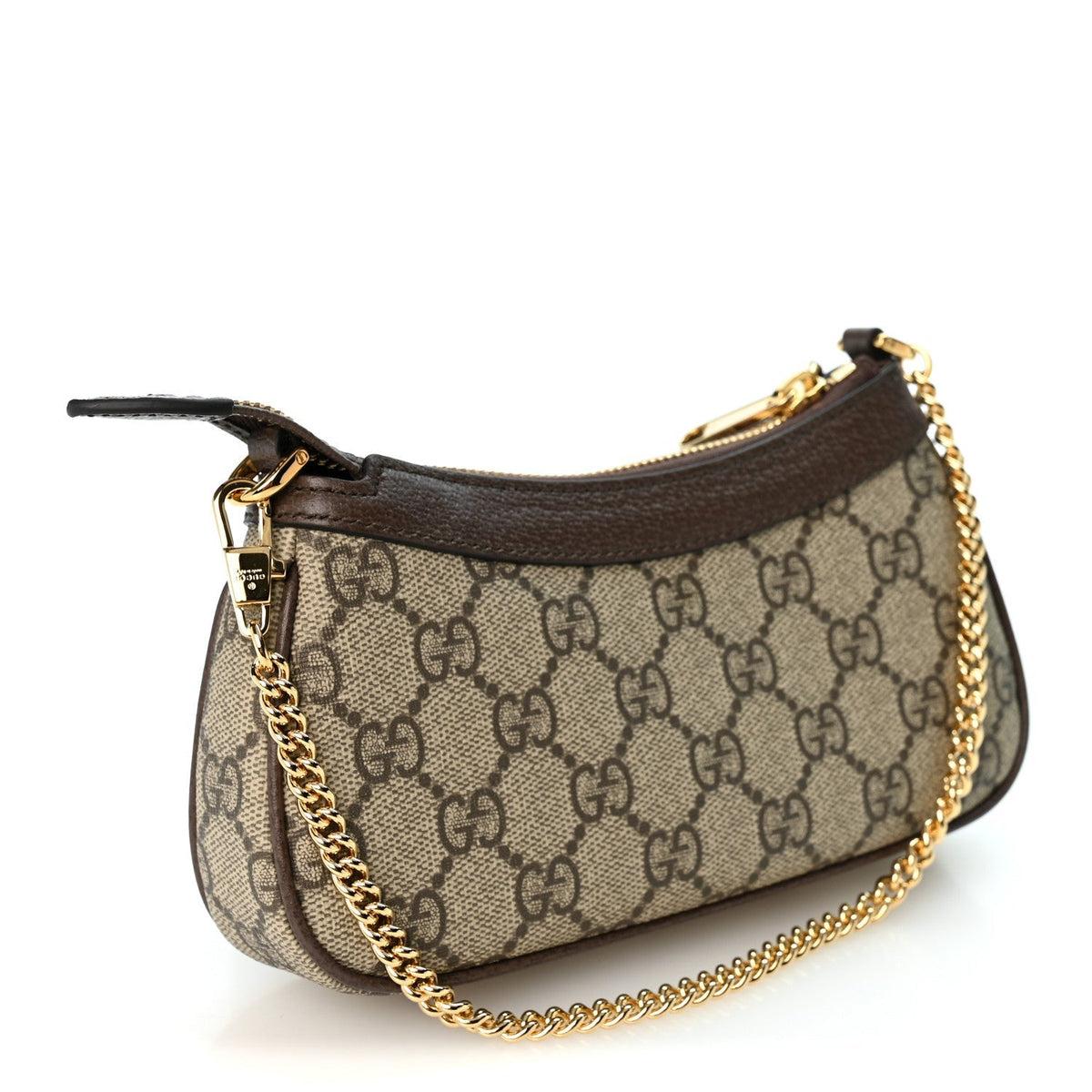 Gucci GG Supreme Calfskin Mini Ophidia Chain Bag Beige Ebony