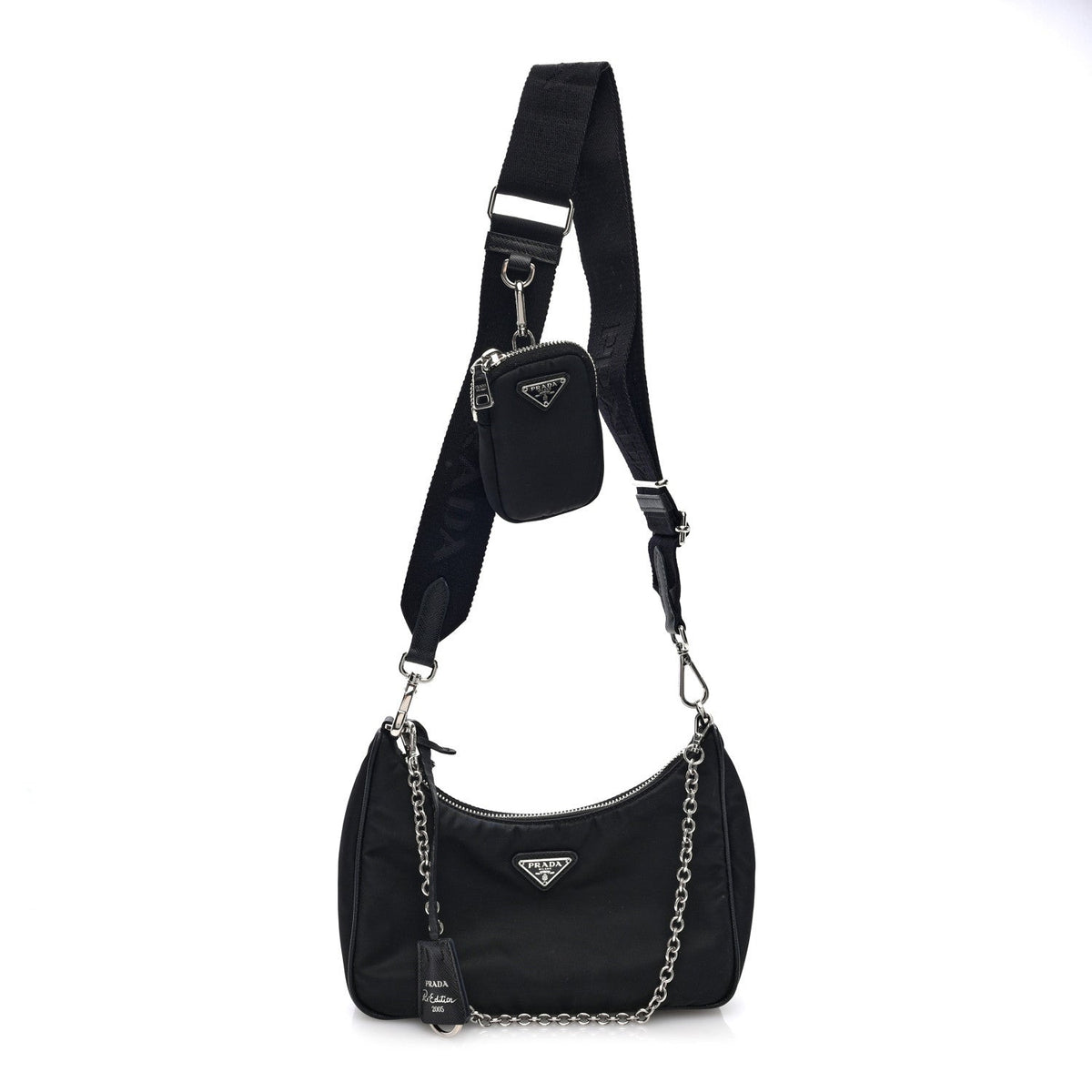 Prada Nylon Re-Edition 2005 Shoulder Bag Black