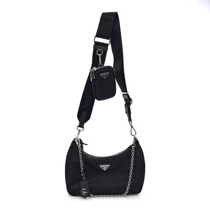 Prada Nylon Re-Edition 2005 Shoulder Bag Black