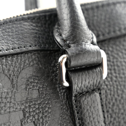 Gucci Piuma Calfskin Jumbo GG Embossed Briefcase Black