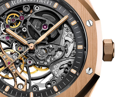 AP Royal Oak DOUBLE BALANCE WHEEL OPENWORKED Ref# 15407OR.OO.1220OR.01