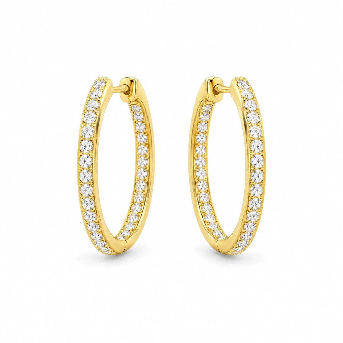 Aurelia 18K Gold Plated 925 Sterling Silver Cubic Zirconia Hoop Earrings
