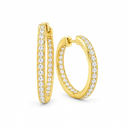 Aurelia 18K Gold Plated 925 Sterling Silver Cubic Zirconia Hoop Earrings