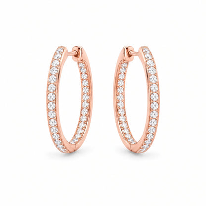 Aurelia 18K Gold Plated 925 Sterling Silver Cubic Zirconia Hoop Earrings