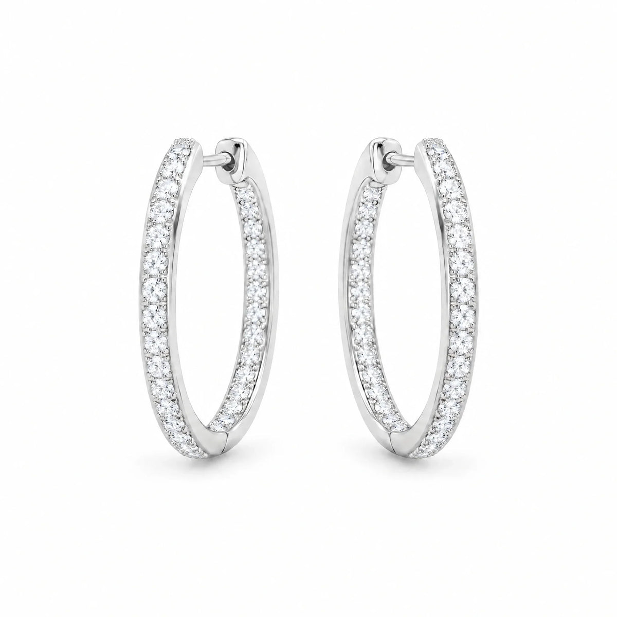 Aurelia 18K Gold Plated 925 Sterling Silver Cubic Zirconia Hoop Earrings