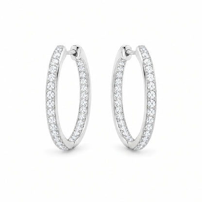 Aurelia 18K Gold Plated 925 Sterling Silver Cubic Zirconia Hoop Earrings