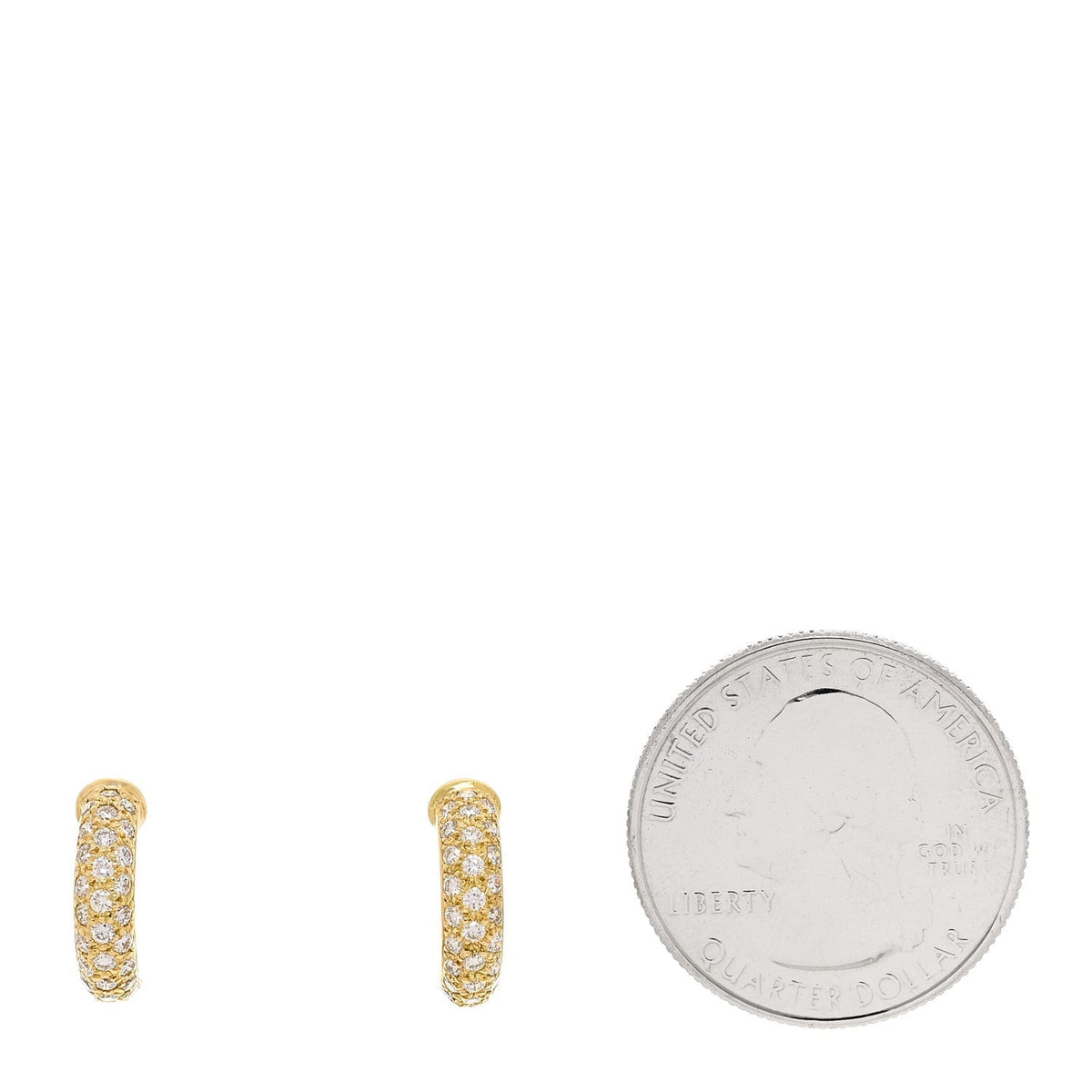 Cartier 18K Yellow Gold Diamond Etincelle De Cartier Hoop Earrings