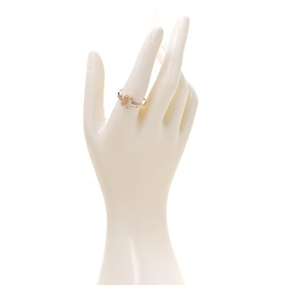 Tiffany 18K Rose Gold Diamond Mother of Pearl T Wire Ring 57 8