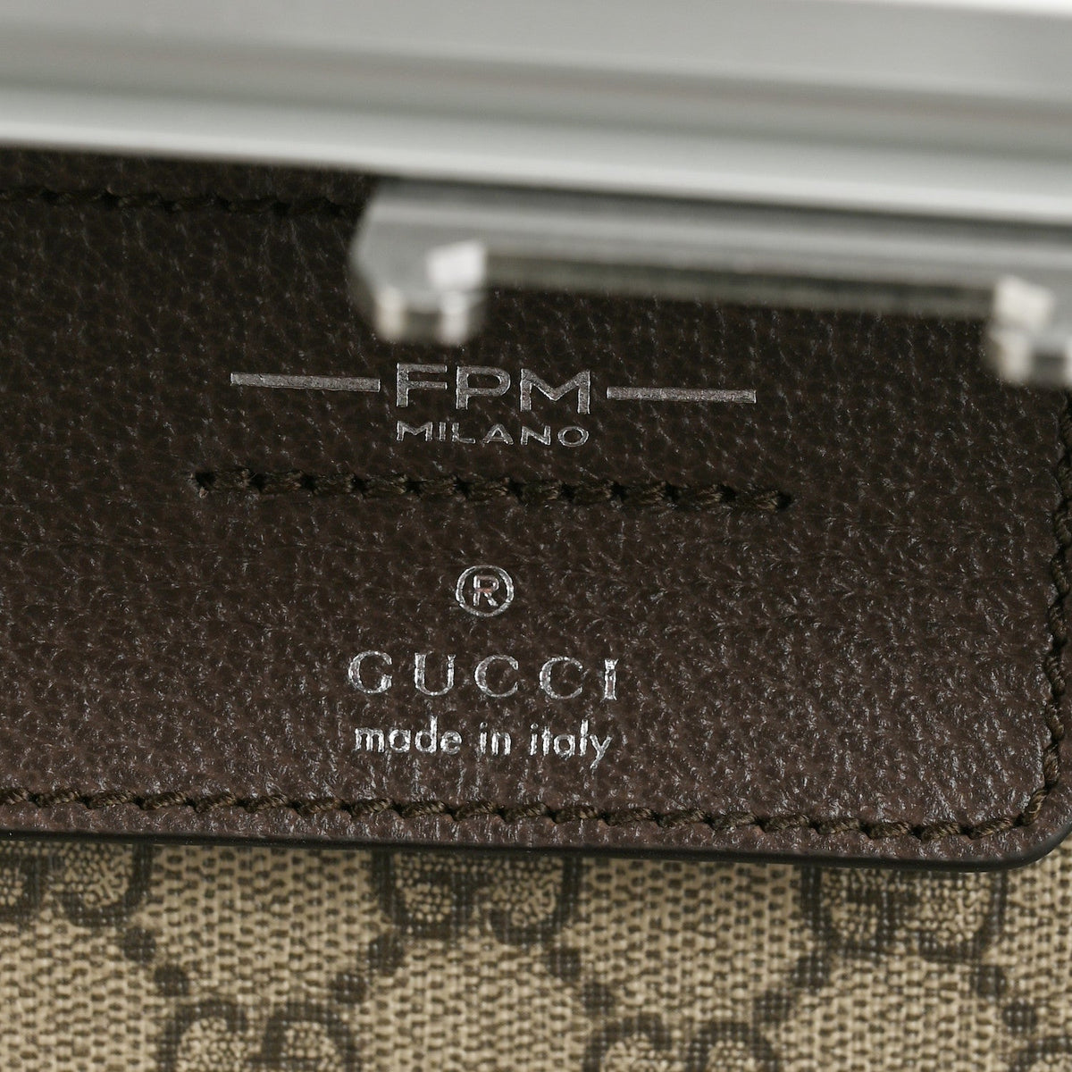 Gucci GG Supreme Monogram Aluminium Porter Medium Trolley Suitcase Silver