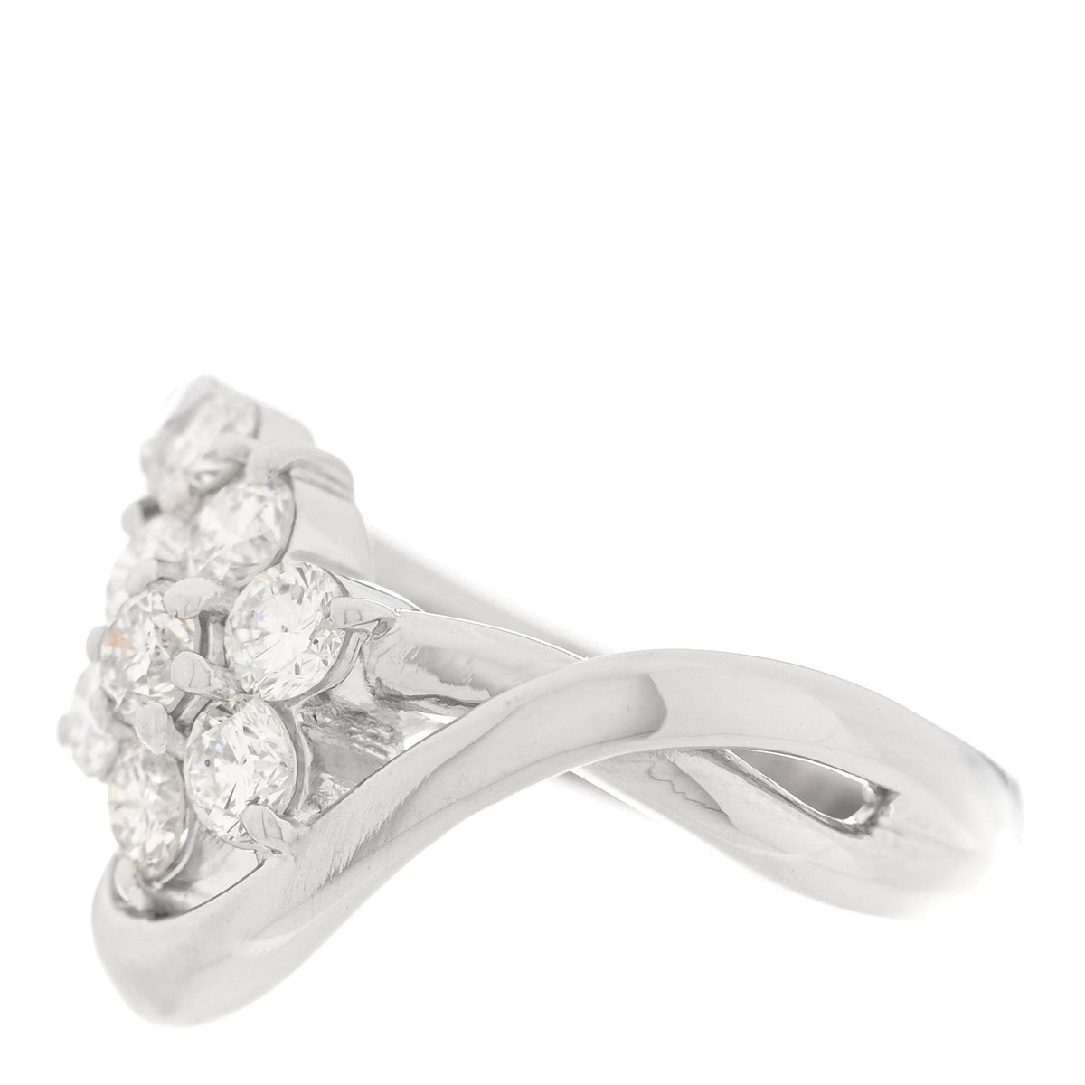 Platinum Diamond 1.06ctw Flower Ring 52 6