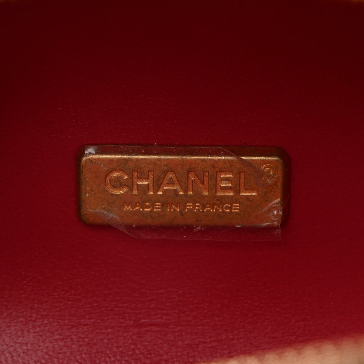 Chanel Lambskin Quilted CC Bubble Vanity Case With Chain Black
