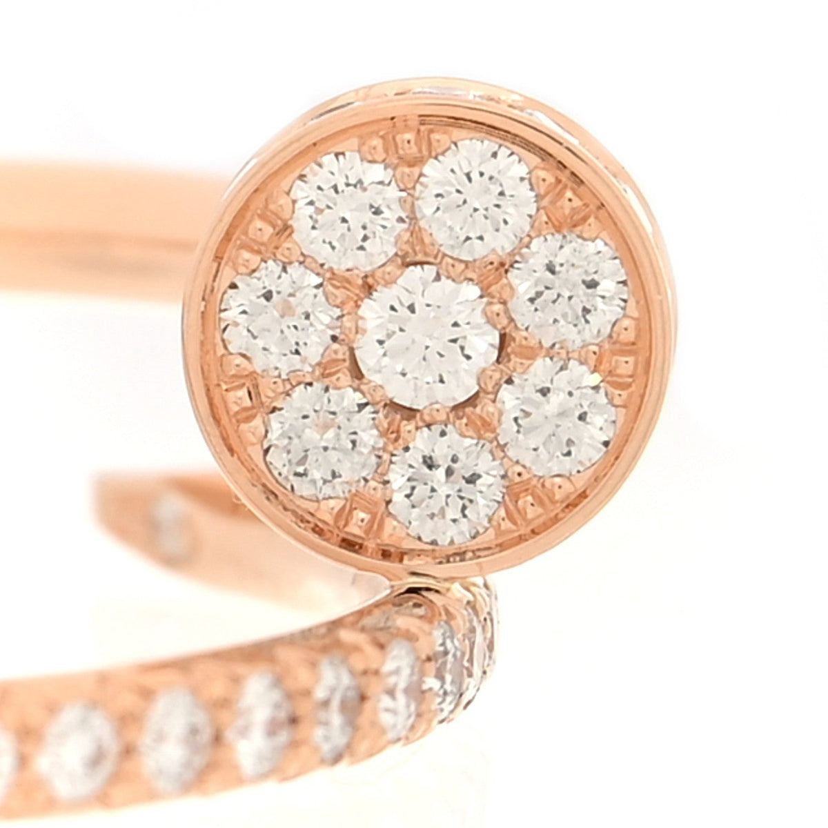 Cartier 18K Pink Gold Diamond Juste Un Clou Paved Ring