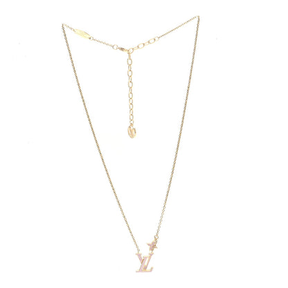 Louis Vuitton Enamel LV Iconic Necklace Gold Pink