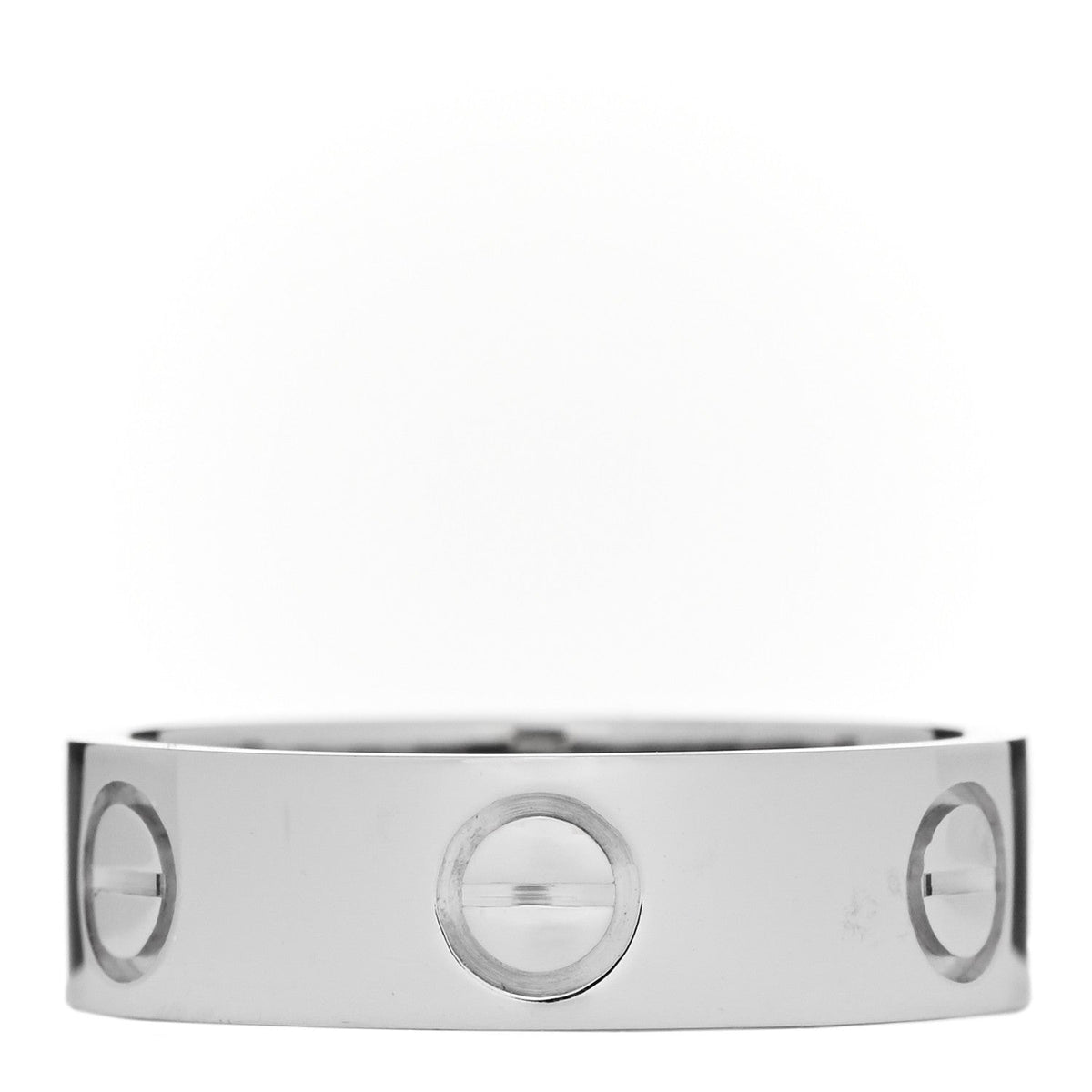 Cartier 18K White Gold 5.5mm LOVE Ring 52 6