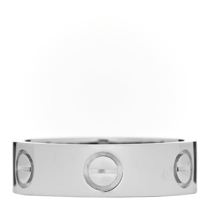 Cartier 18K White Gold 5.5mm LOVE Ring 52 6