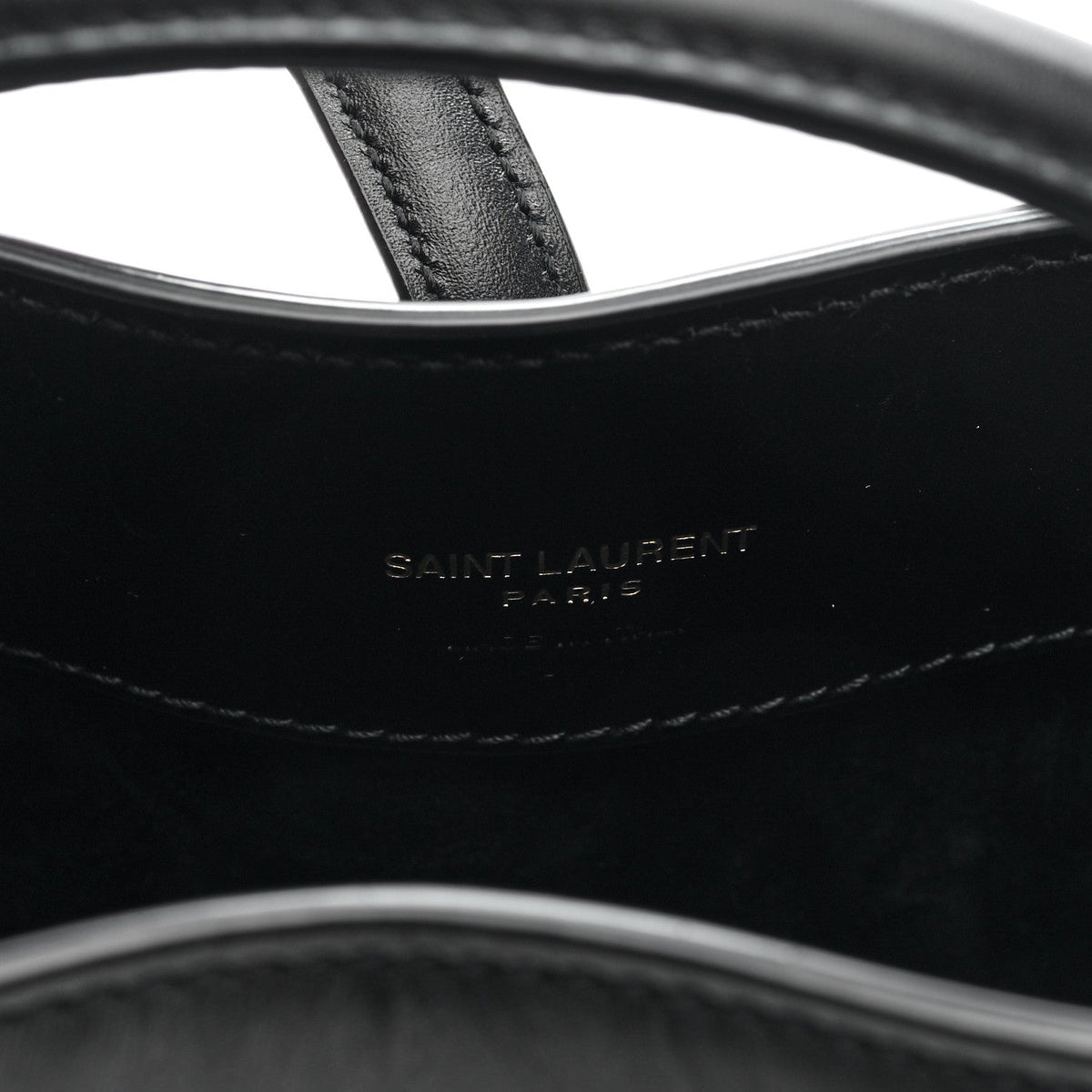 Saint Laurent Shiny Calfskin Le 37 Mini Bucket Bag Black
