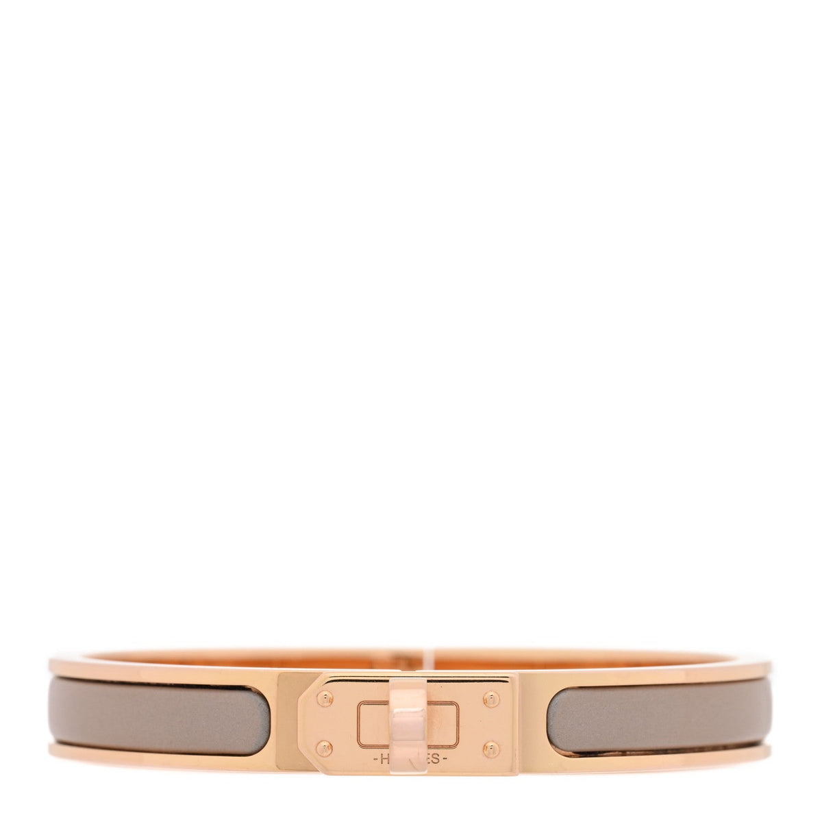 Hermes Enamel Mini Clic Kelly Bracelet PM Marron Glace