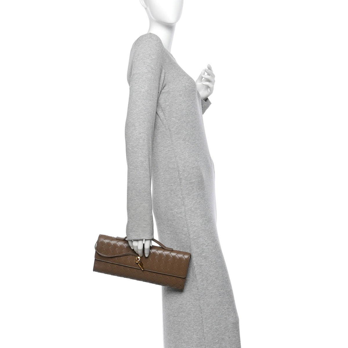 Bottega Veneta Nappa Intrecciato Long Andiamo Top Handle Clutch Pinecone 1983109