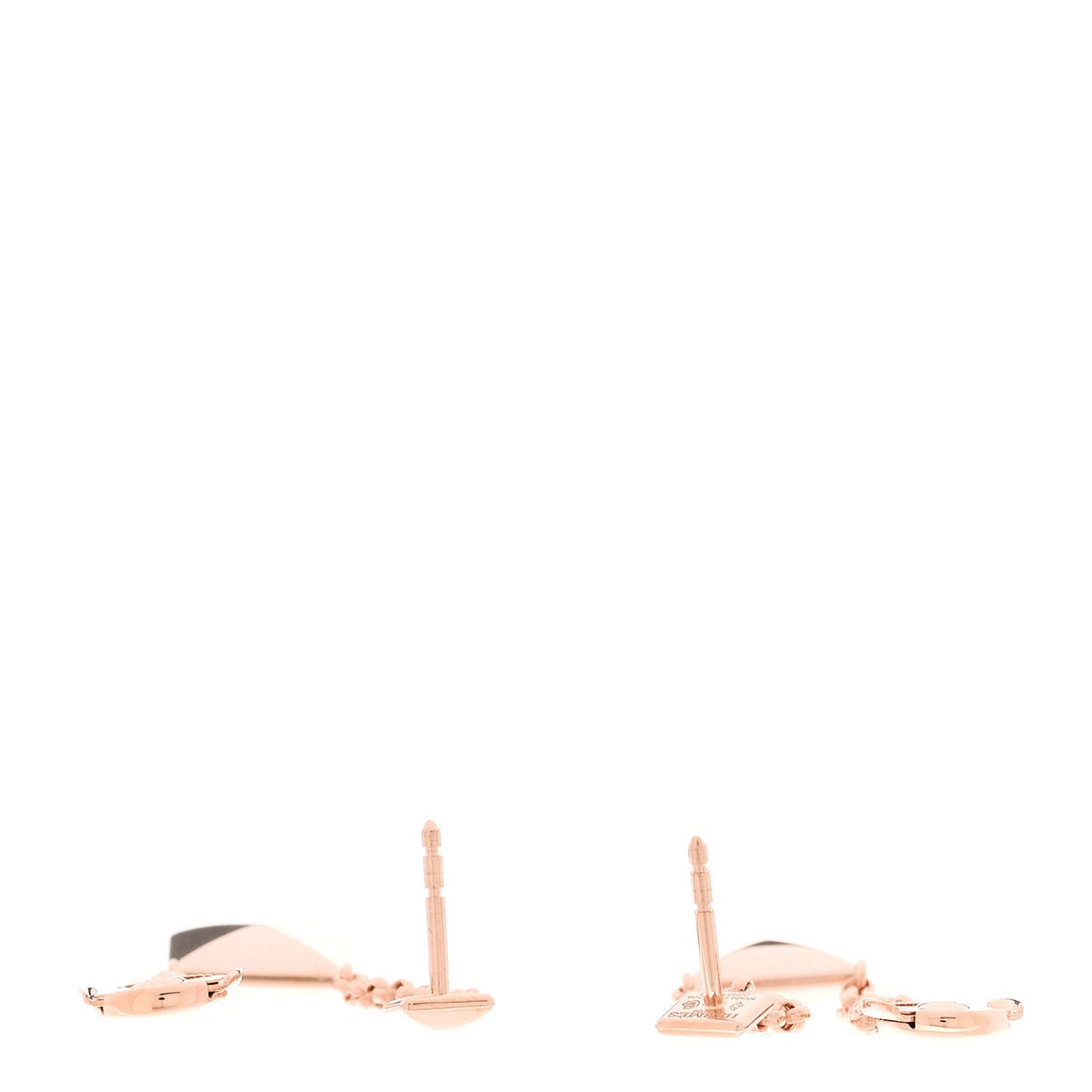 Hermes 18K Rose Gold Clou d'H Dangle Earrings