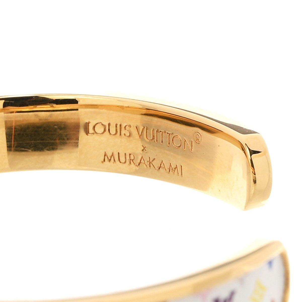 Louis Vuitton Monogram Multicolor LV Initiales Bracelet S White