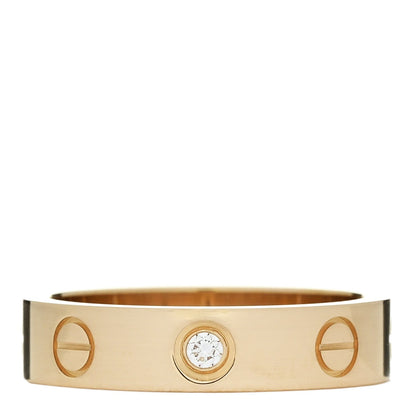 Cartier 18K Yellow Gold Diamond 4mm LOVE Wedding Band Ring 47 4