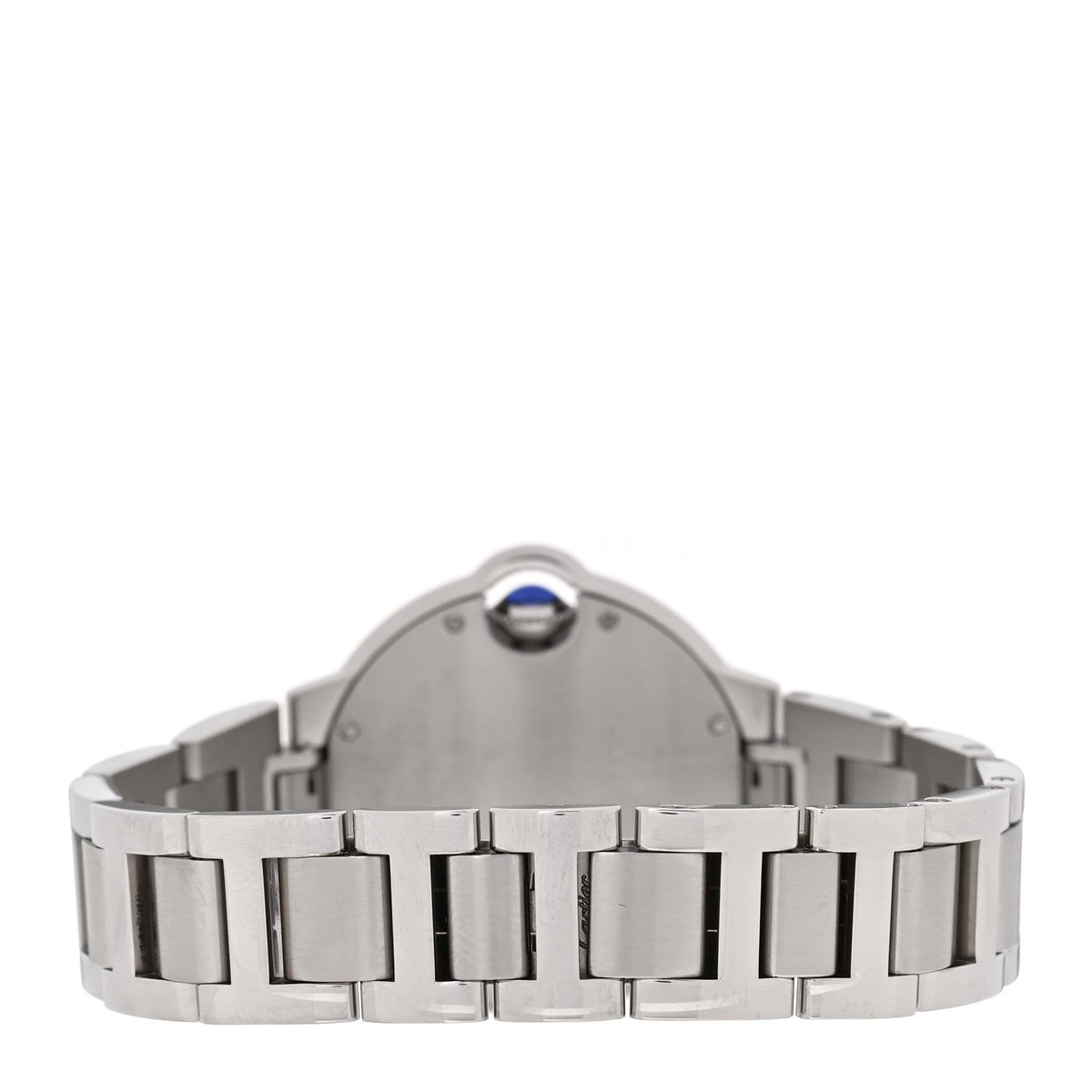 Cartier Stainless Steel Diamond 33mm Ballon Bleu Watch Blue 1921127