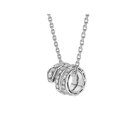 18K Gold Diamonds BVL Serpenti Viper Necklace