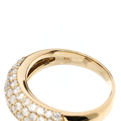 Parker & West 18K Yellow Gold Diamond 1.00ctw Paved Dome Ring 50 5.25