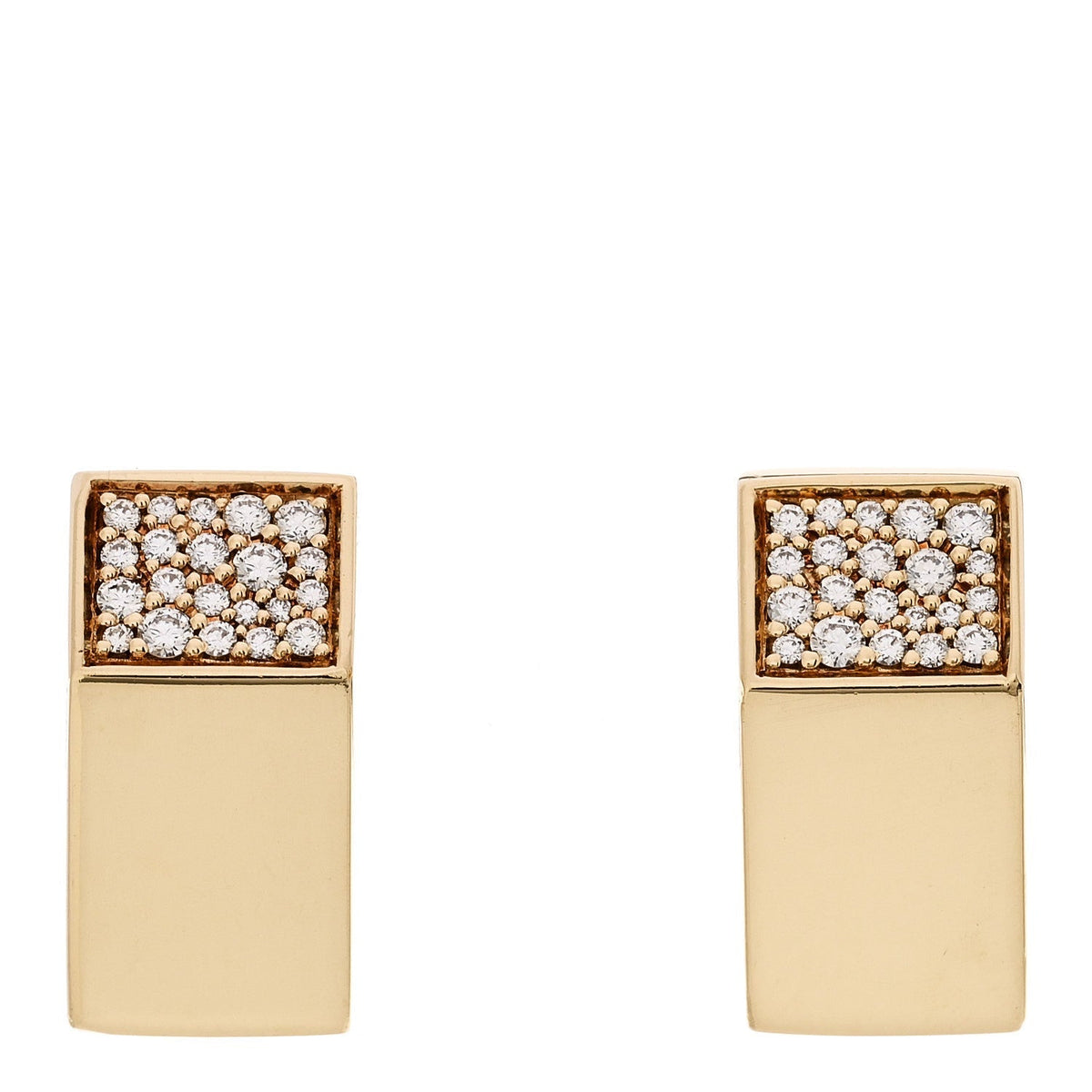 Tiffany 18K Yellow Gold Diamond Out of Retirement Earrings