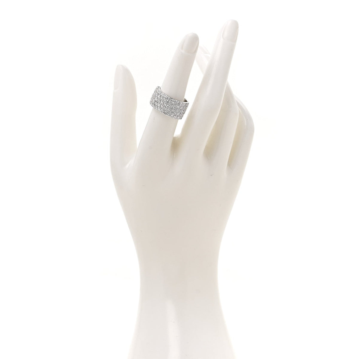 Parker & West Platinum Diamond 3.02ctw Five Row Half Eternity Band Ring 54 6.75