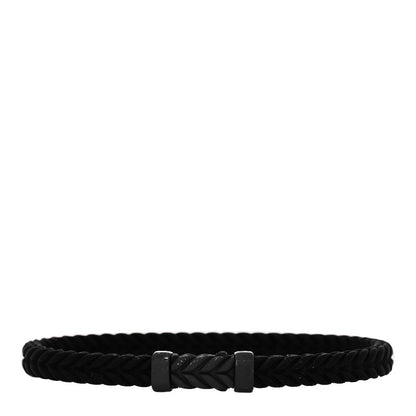 David Yurman Titanium Rubber 6mm Chevron Bracelet Black