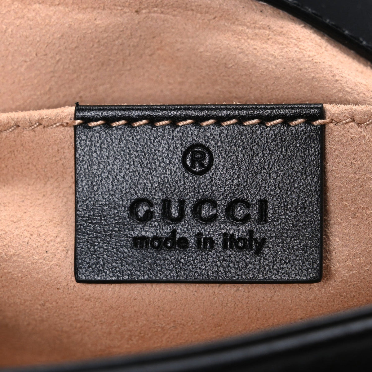 Gucci Calfskin Matelasse Mini GG Marmont Shoulder Bag Black 1817680