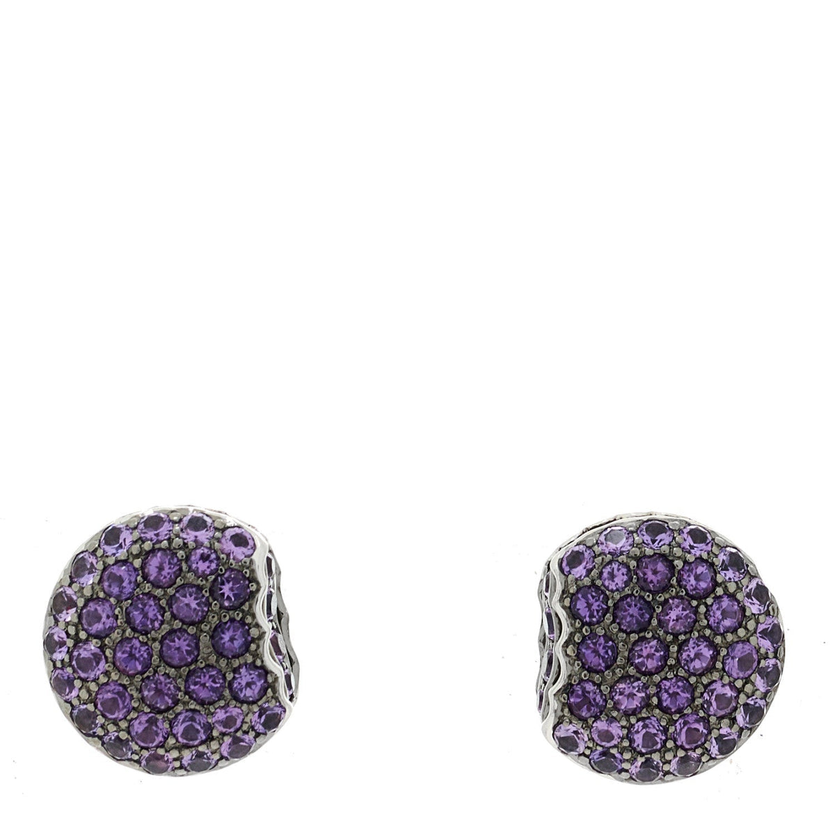 Boucheron 18K White Gold Amethyst Tentacion Macaron Earrings