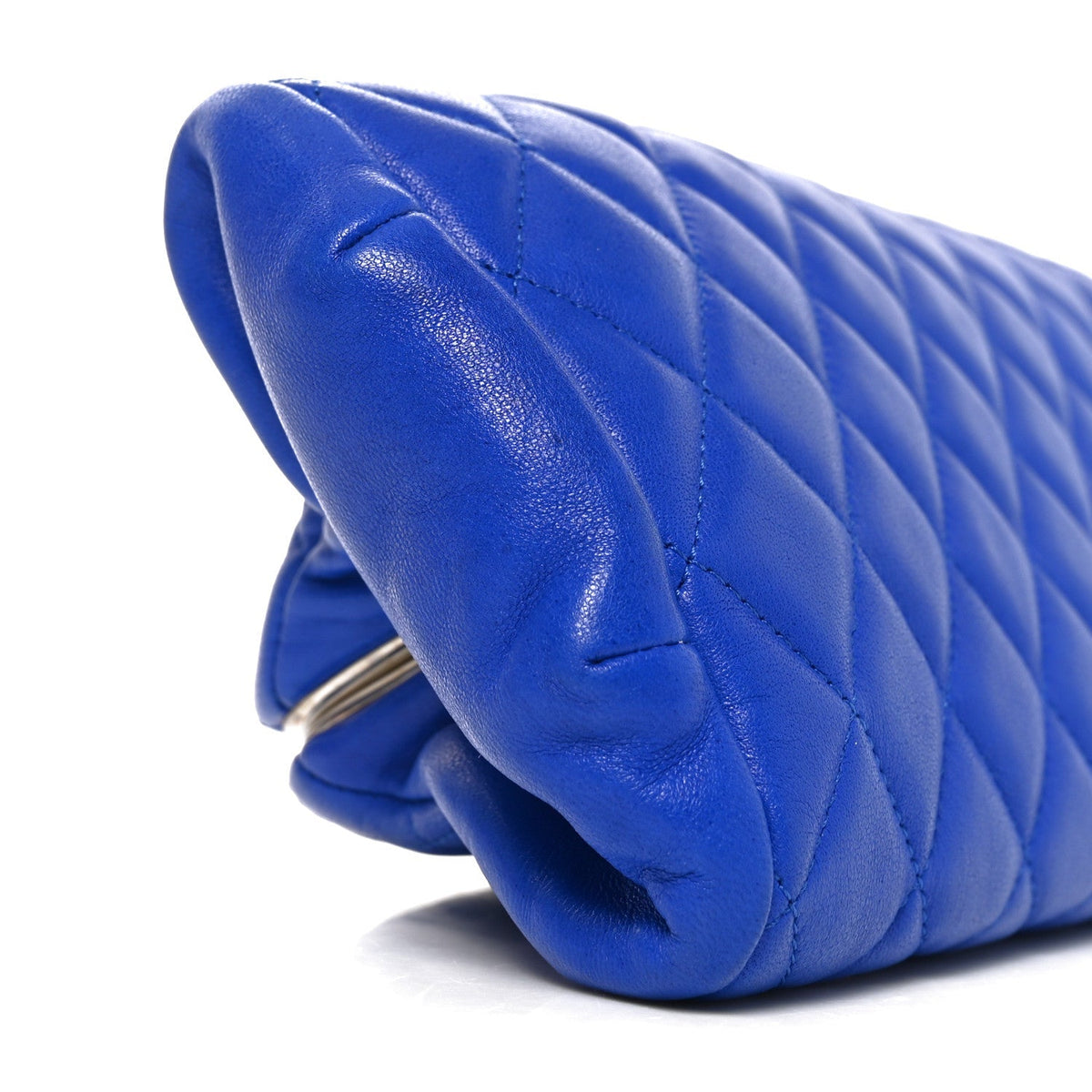 Chanel Lambskin Quilted Timeless Clutch Blue