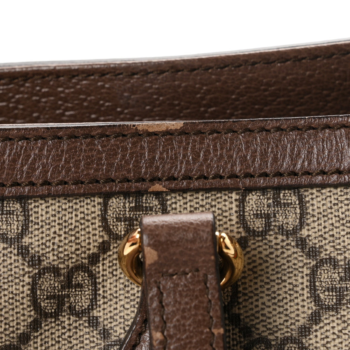 Gucci GG Supreme Monogram Medium Ophidia Shopping Tote Brown