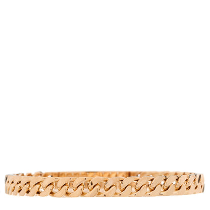 Hermes 18K Rose Gold Diamond PM Kelly Gourmette Bracelet XL