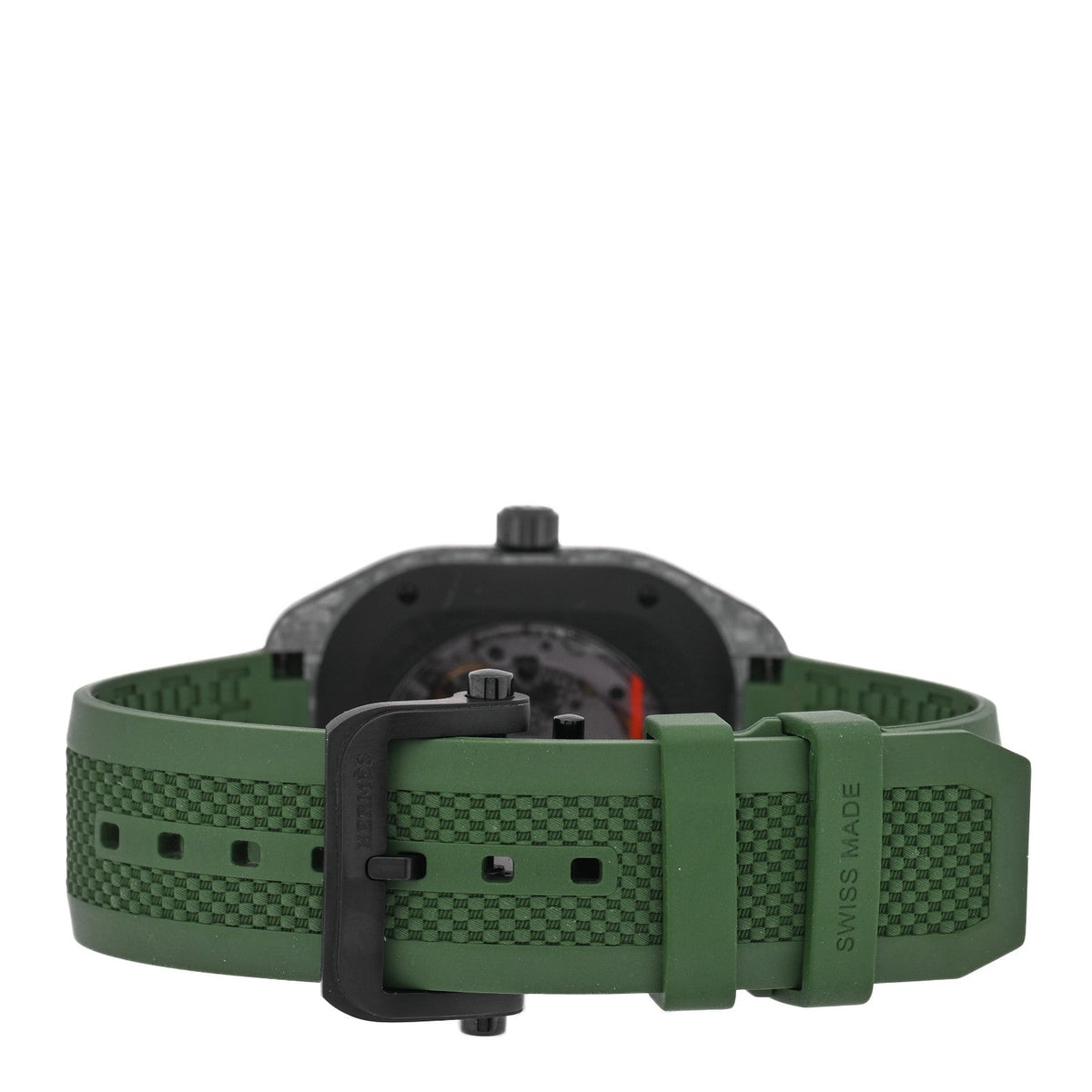 Hermes Glass Fiber Ceramic Rubber 39mm H08 Automatic Watch Vert 1928498