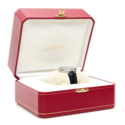 Cartier Stainless Steel Alligator 33mm Ballon Bleu De Cartier Watch