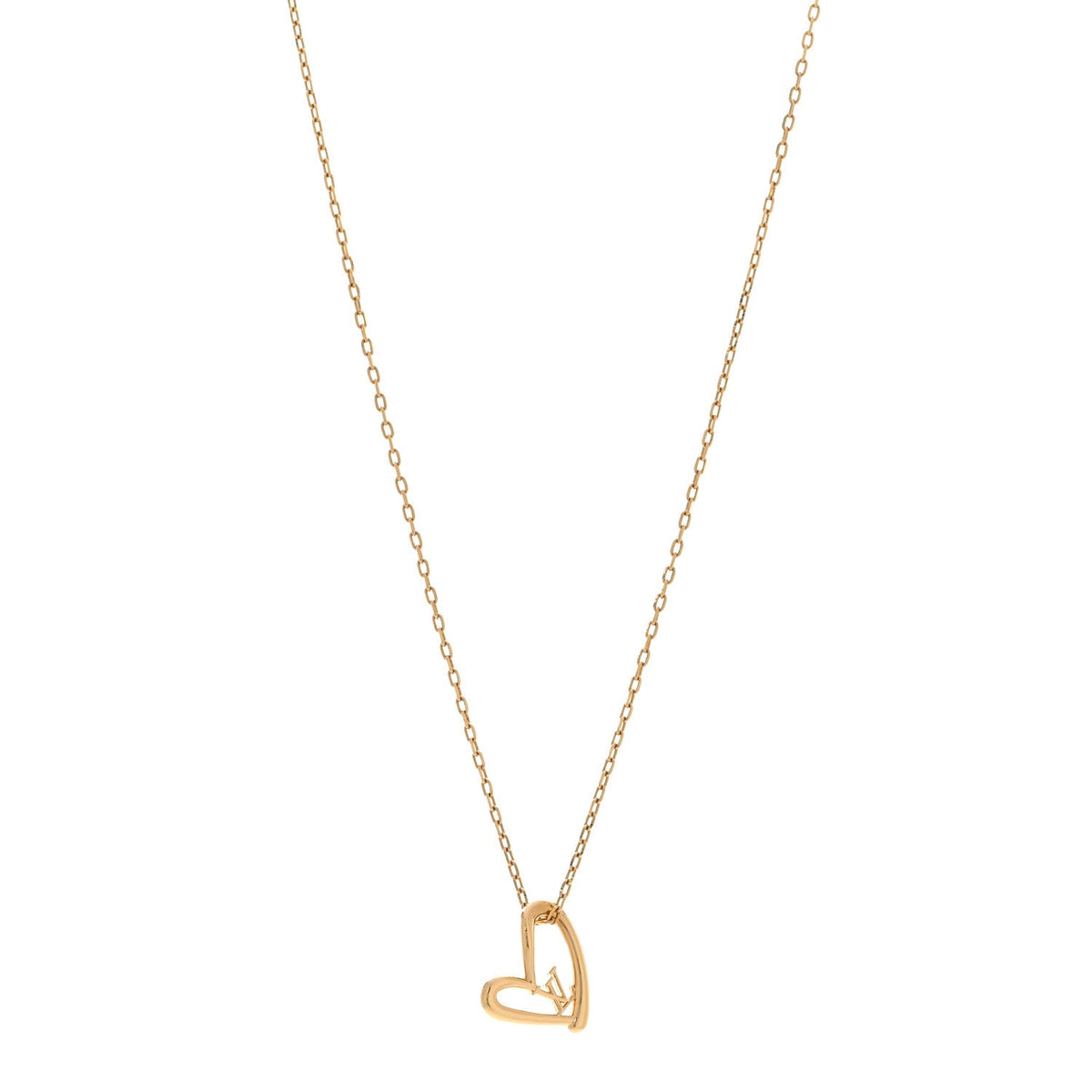 Louis Vuitton Metal Fall In Love Necklace Gold